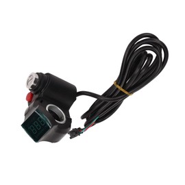 Electric Bike Twist Throttle ABS with Green Screen Lock Keys Electric Bike Throttle Grip For Replacement