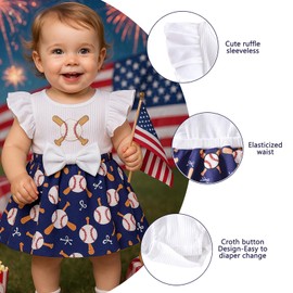 Baby Girl Clothes Newborn Romper Dress Baseball Football Soccer Basketball Infant Ruffle Sleeveless Summer Outfits Headband 0-3 M