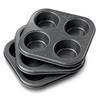 Barlket 4-Cup Muffin Pan, Total 12 Cups Muffin Tin Nonstick