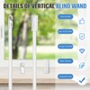 2 Pieces Blind Wand Vertical Blinds Replacement Parts Blind Stick