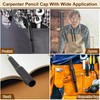 Hiboom 2 Pack Solid Carpenter Pencils with Pencil Cap and