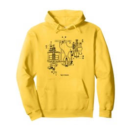 Vintage Carburetor Diagram – Car & Motorcycle Engine Graphic Pullover Hoodie