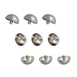 PH PandaHall About 20Pcs 20mm Half Round Sewing Buttons Alloy Platinum Button Shank Blazer Buttons 1.5mm Hole Platinum Sport Woolen Coats Buttons for Sewing Coats Suits Blazers