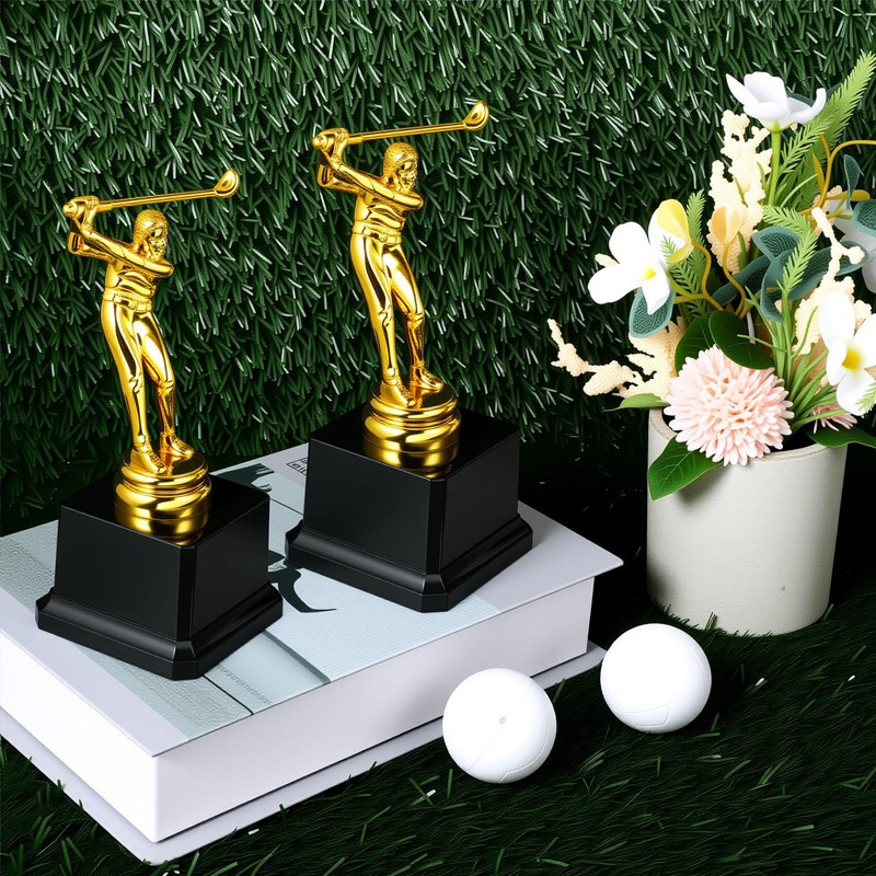 4 Pack Golf Trophy 6.7 x 3 Inch Gold Golfer