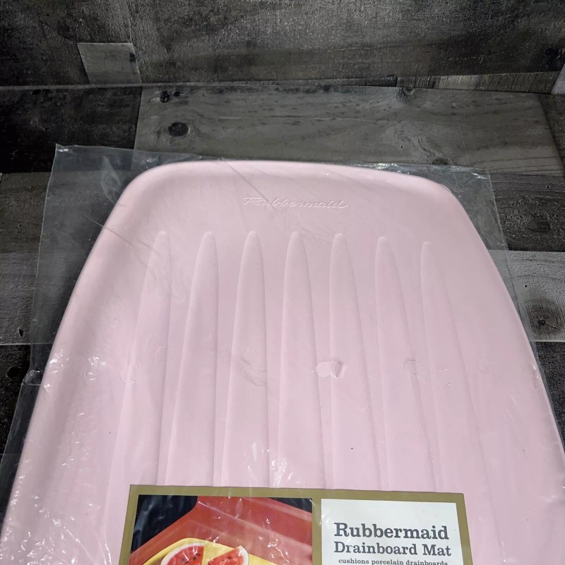 Rubbermaid Vintage Rubbermaid Kitchen Drainboard Mat Pink No. AO-1142 NOS