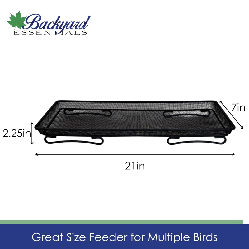 Backyard Essentials Mammoth Deck and Ground Feeder Tray - Metal