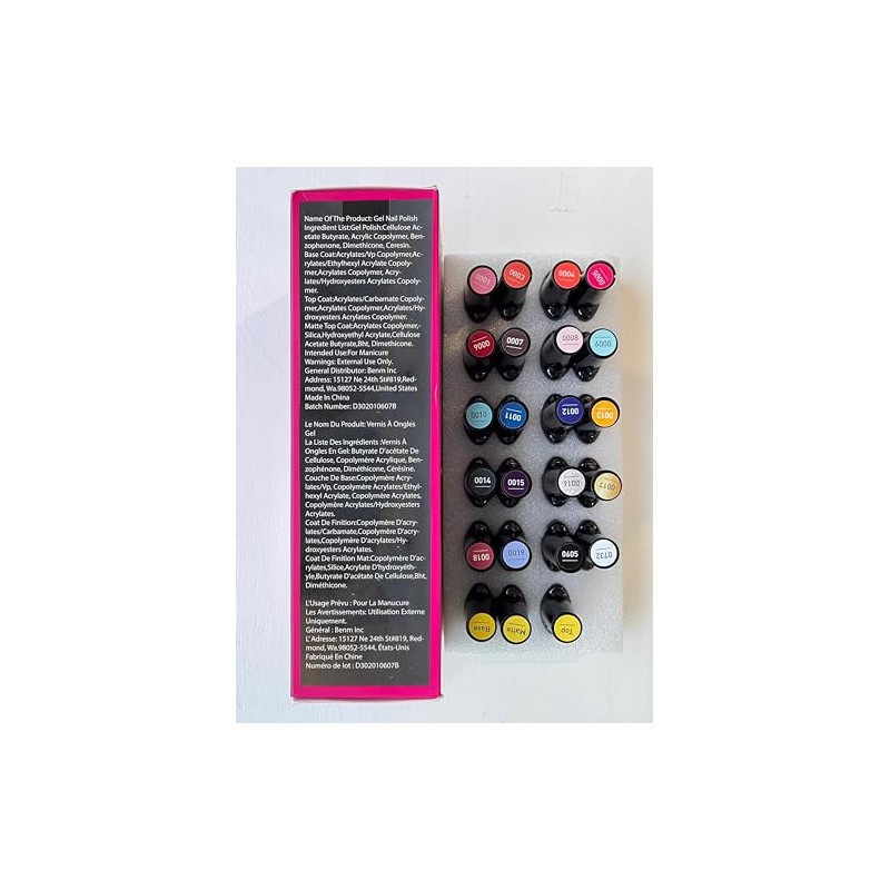 MEFA Juego de 23 esmaltes de uñas de gel, kit