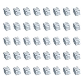 PATIKIL 40 Pack 5-7mm Double Ear Hose Clamp, Galvanized Steel O Clip Crimp Rings for Fuel Petrol Pipe Tube Fitting Connections, Silver Tone