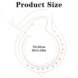 HJZHII Pack of 4 Belly Chain, Silver, Belly Chain, Adjustable Belly Chain, Body Chain, Waist Beads, Body Chains, Waist Chain, Belly Waist Chain Set for Women, Girls, Bikini Tassel, metal, No