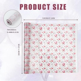 letsinstyle Printed TPU Jelly Faux Leather Fabrics, 11.8 x 47.2 Inch Clear TPU Vinyl Sheets, Transparent Clear Jelly Vinyl for Embroidery and Crafting Project