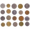 20 random coins from different countries in Asia, Afroasia, Eurasia