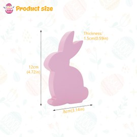 ALLY-MAGIC Easter Desktop Decoration, Wooden Rabbit Bunny Desktop Ornament Cute Standing Chick Ornaments for Easter Y6-CSTZBJ