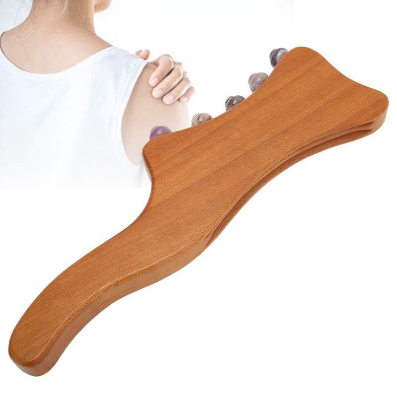 Scraping Massage Stick Wooden Household Relieve Fatigue Relaxation Massage Stick
