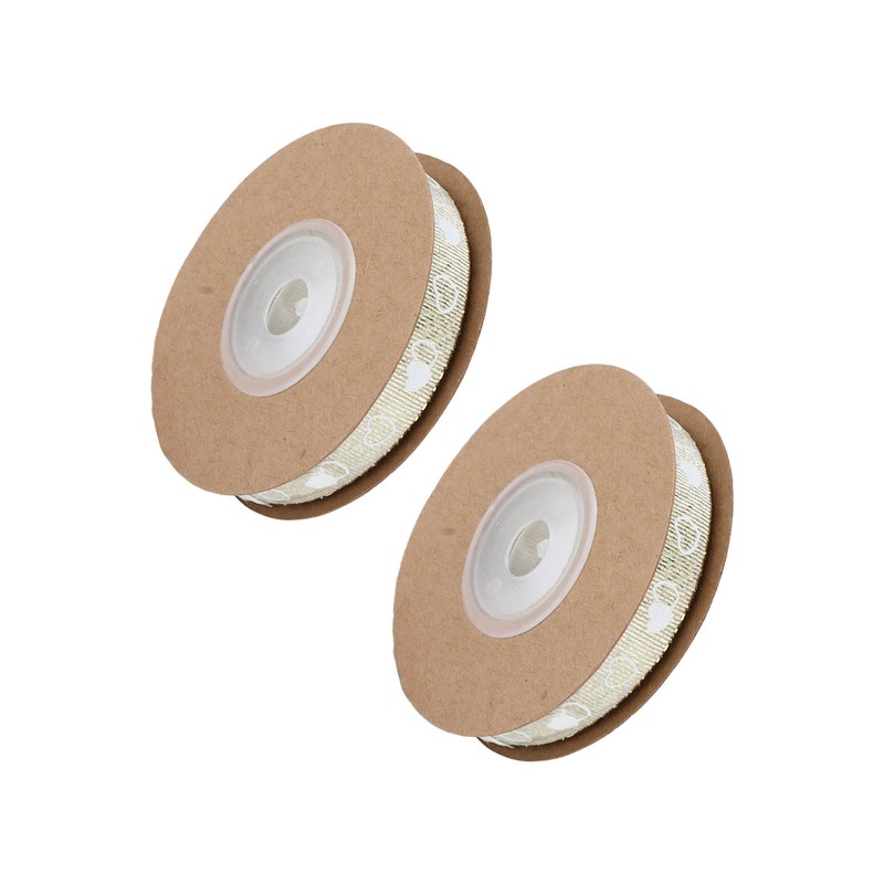 2 Pcs Love Printing Ribbon Washable DIY Crafts Wedding Gift