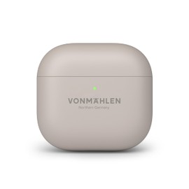 Vonmählen - AirPods Case, Ultra Thin & Lightweight Protective Case, Drop-Proof, Compatible with Wireless Charging, Made of 98% Recycled Material - AirPods 4 - Beige