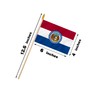 Missouri State Handheld Stick Flag 4x6 Inch 12 Pack Small