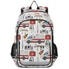 Glaphy Ambulance Cars Pattern Backpack School Bag Lightweight Laptop Backpack