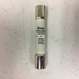 BUSSMANN SC-60 (BP/SC-60, SC60, SC-60BC) 60 Amp (60A) Time-Delay Class G Melamine Tube, 480VAC/300VDC Listed