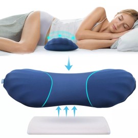 RESTCLOUD Adjustable Lumbar Support Pillow for Sleeping Memory Foam Back for ...