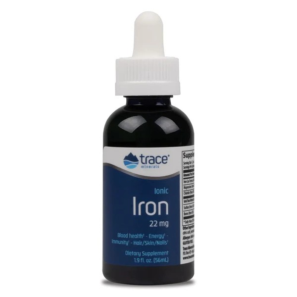 Trace Minerals, Ionic Iron (Ionic Iron), 22 mg, 59 ml, Laboratory Tested, Gluten Free, Soy Free, Vegan, GMO Free