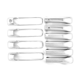 Trim Illusion Snap On Chrome Car Door Handle Cover Compatible with Ram 1500, 2500, 3500 2013-2018, Compatible with Ram 1500 Classic 2019-2023, DH275
