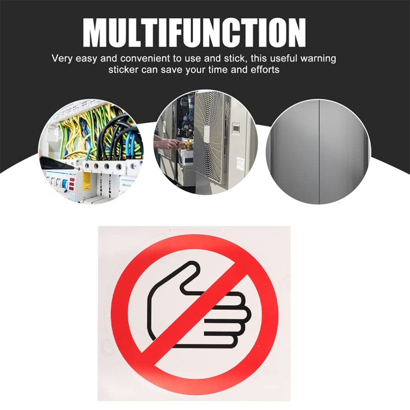 FOMIYES 10 Pieces No-Touch Sign Stickers Dont Touch Warning Sign