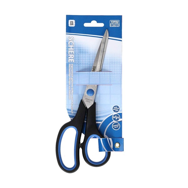 TIPTOP OFFICE TTO Office Scissors 21 cm Soft Grip Blue/Black