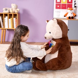 IKASA Large Sea Otter Stuffed Animal Plush Toy,30" Giant Cute Jumbo Soft Toys,Huge Big Size Fluffy Plushy Fat Oversized Plushie,Gifts for Kids