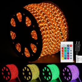 50 FT Waterproof Led Strip Lights for Outdoor Indoor, Cool White, Warm White, Blue, 16 Multiple Color Changing Led Light with Remote Control (50 feet)