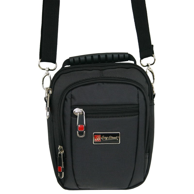 BS Bs Men's Shoulder Bag Black, black, Men's bag
