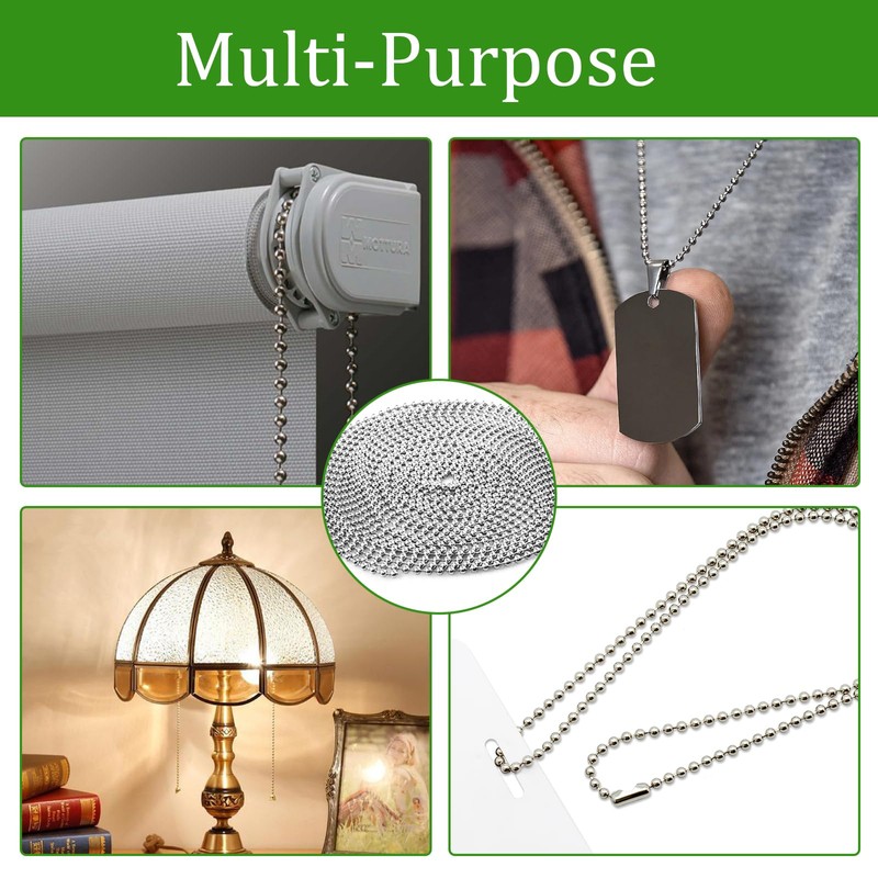 rietegio 6 Meter Roller Blind Chain 4.5mm Stainless Steel Blind