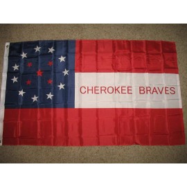 RFCO Cherokee Braves Flag 3x5 ft Indian Cavalry Civil War Historic Red White Blue