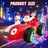 8FT Christmas Santa Monster Truck Inflatable Outdoor Decorations Blow Up