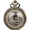 Afcrho Pocket Watch for Men Women Black Dragon and Phoenix