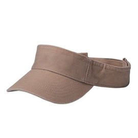 Washed PRO Style Cotton Twill Visor, Khaki