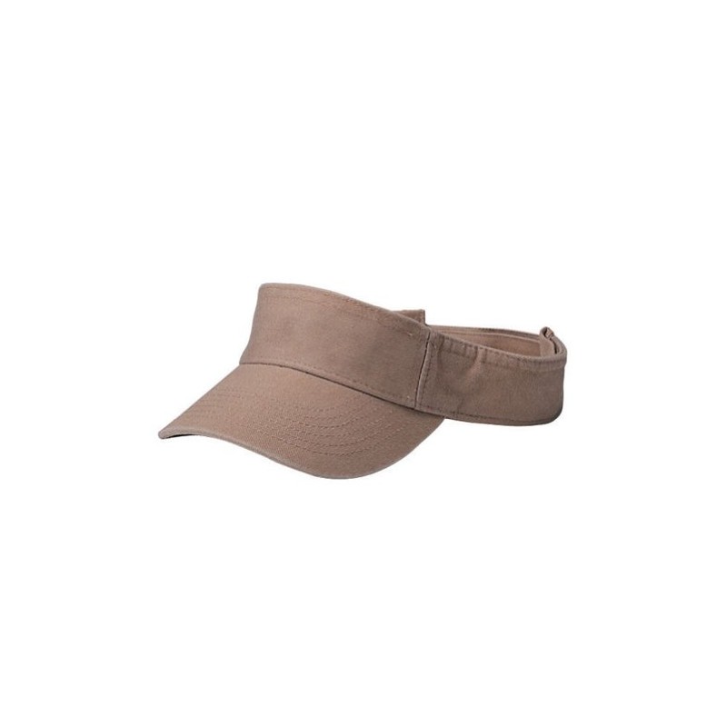 Washed PRO Style Cotton Twill Visor, Khaki
