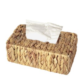 Vintiquewise QI003631.RC Water Hyacinth Wicker Rectangular Tissue Box Cover, Rectangle, Brown