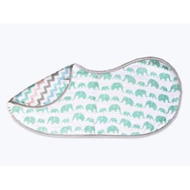 Masilo Organic Cotton Muslin Burp & Bibs Toddlers Cloth Gift Set for Newborn Baby, Pack of 1 - Elephant