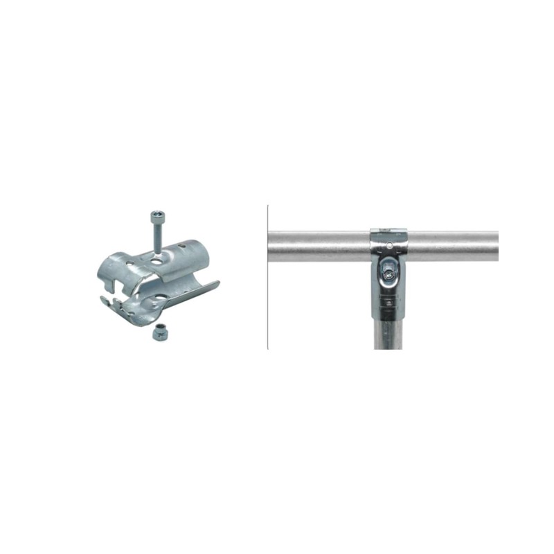 2 Pcs T Clamps Pipe Connector Metal Fittings,Structural Pipe Connector