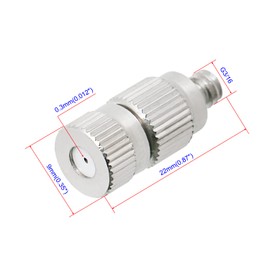 Ohamtes 4 Pieces Orifice Diameter 0.3mm (0.012") G3/16 (10-24 UNC) Male Thread Two-section Stainless Steel Spray Nozzle, High Pressure Atomizer, Micro-Mist Sprayer