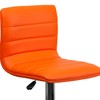 Flash Furniture Modern Orange Vinyl Adjustable Bar Stool with Back,
