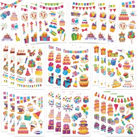 315Pcs Happy Birthday Stickers, Colorful Birthday Party Stickers for Scrapbooking Cards Party Favors Wrap Decor