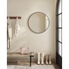 SONGMICS Bathroom Round Mirror for Wall, 24 Inches Black Circle