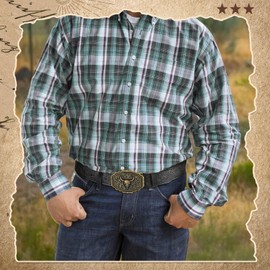 JASGOOD Western Leather Belt for Men Women Cowboy Cowgirl Removable Buckle & Full-Grain Strap Vintage Adjustable Belt for Jeans, Dark Black (Leaf), XL