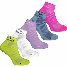 More Mile London 2.0 Eco Friendly Running Socks Womens 5 Pack Padded Sport Sock