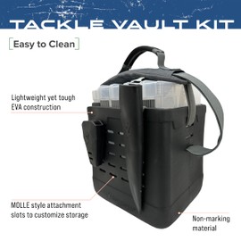 FROGG TOGGS EVA Tackle Vault Tote, Lightweight Customizable Tackle Bag with Accessories