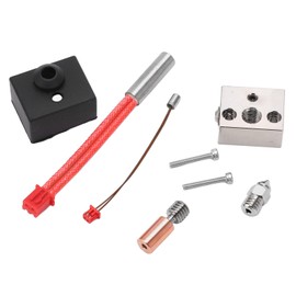 3D Printer Hot End Kit Bimetallic Heating Block Throat Tube Heater Nozzle Part 300℃ Ender 3 S1 24V 40W