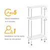 Apicizon Small Narrow Side Table, 3-Tier Skinny End Table with