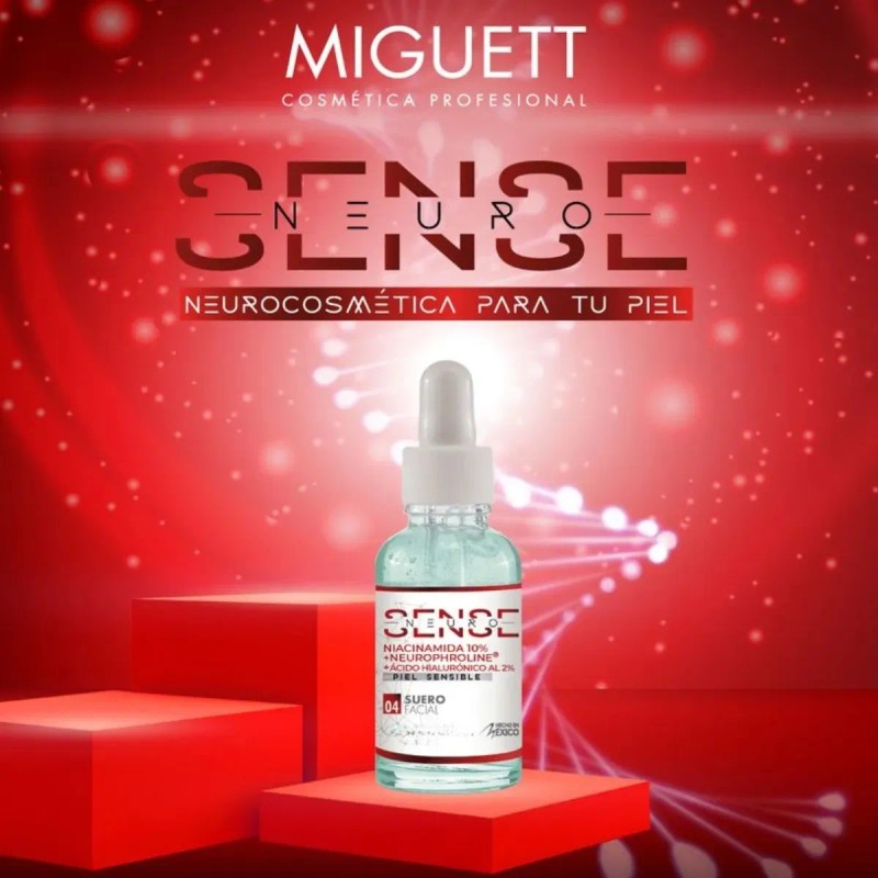 Suero facial SENSE con Niacinamida 10 Neurophroline 30ml Miguett