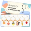 Thanksgiving Wine Glass Charms, Harvest Glass Markers, Thanksgiving Hostess Gift,